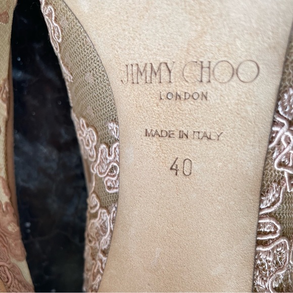 🌸HP🌸Jimmy Choo Love Ballet Blush Lace Pumps - Picture 8 of 13